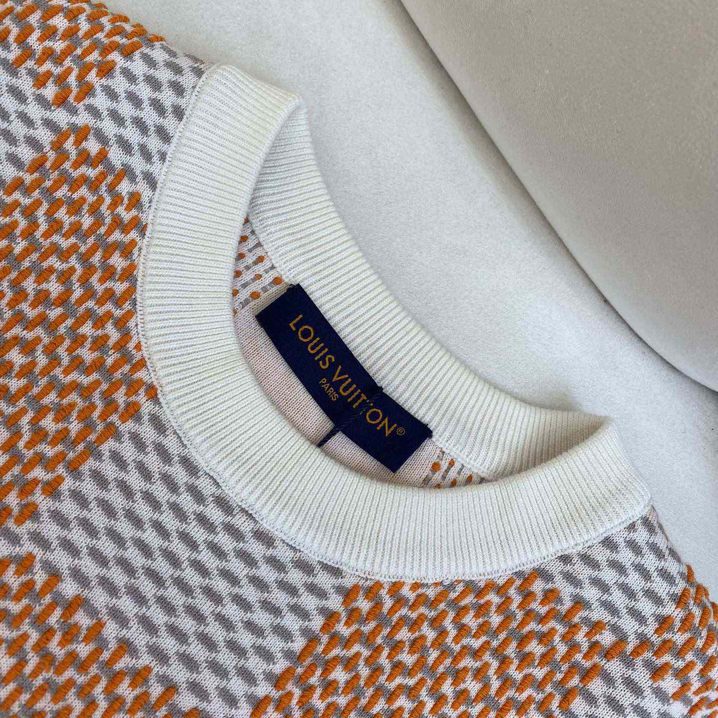 Louis Vuitton Damier Jacquard Cotton Pullover - FashionPlug