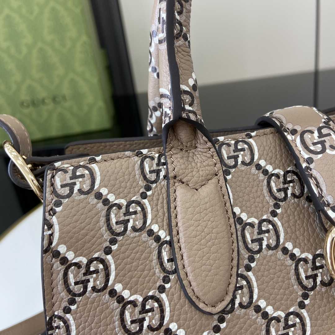 Gucci Small Tote Bag With GG Shadow  - FashionPlug