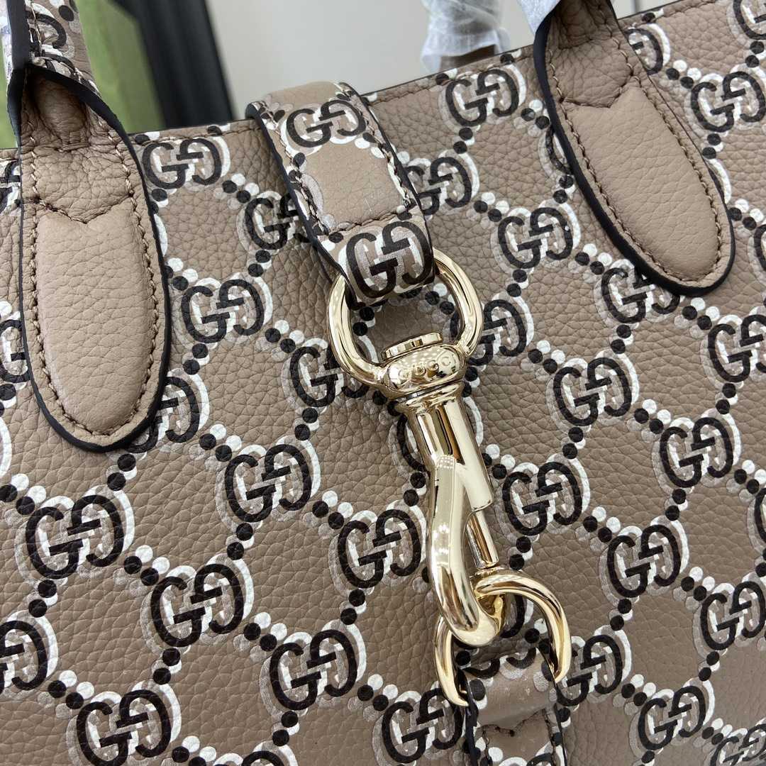 Gucci Small Tote Bag With GG Shadow  - FashionPlug