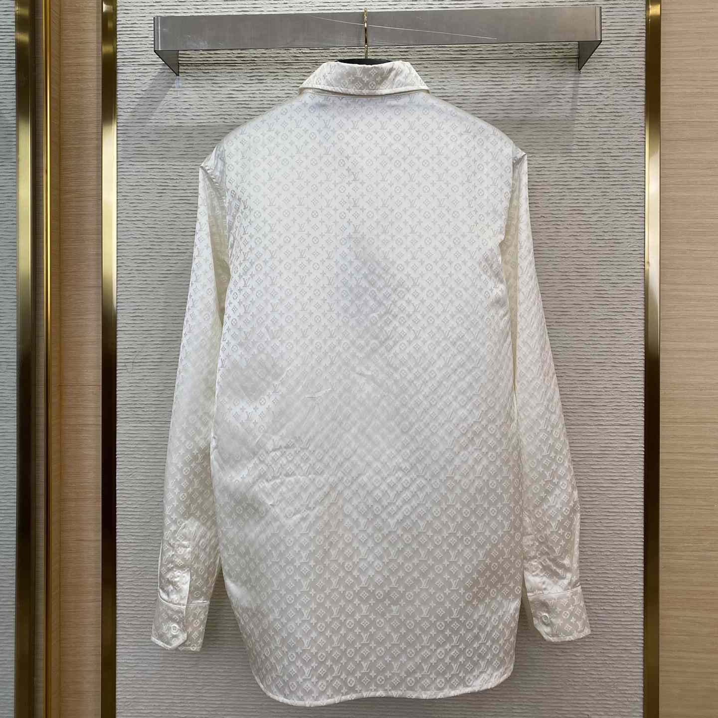 Louis Vuitton Monogram Long-Sleeved Silk Shirt - FashionPlug