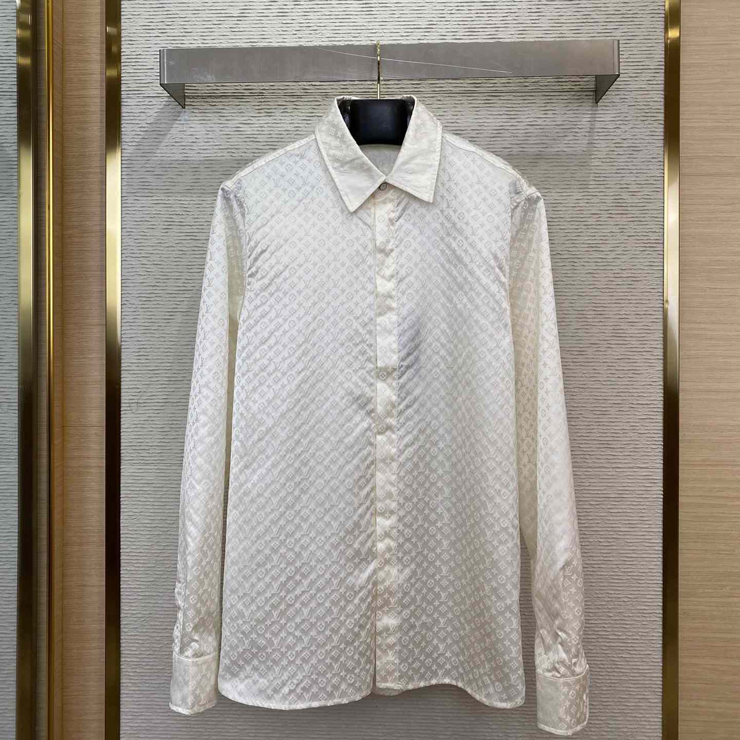 Louis Vuitton Monogram Long-Sleeved Silk Shirt - FashionPlug