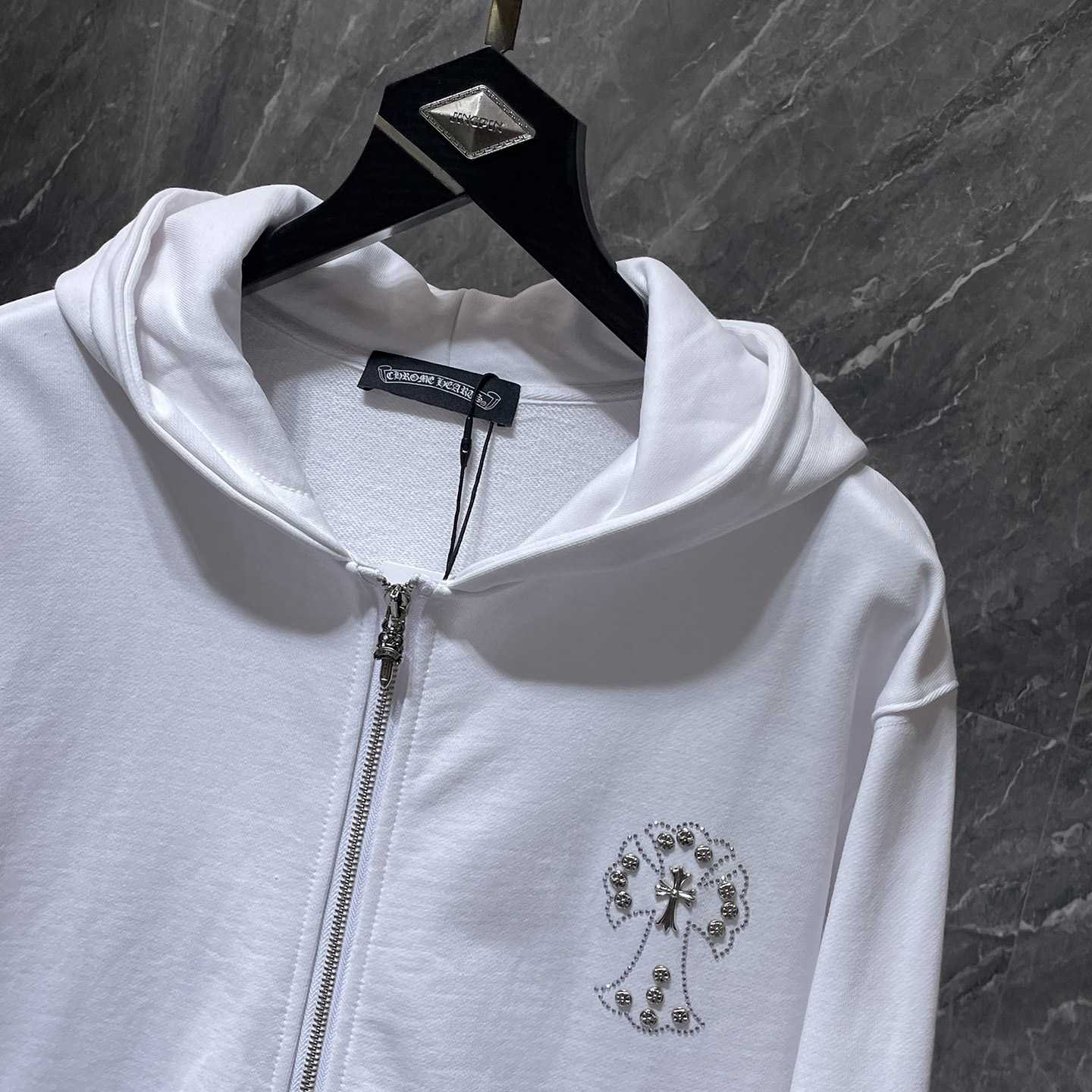 Chrome Hearts Zip Up Hoodie  - FashionPlug
