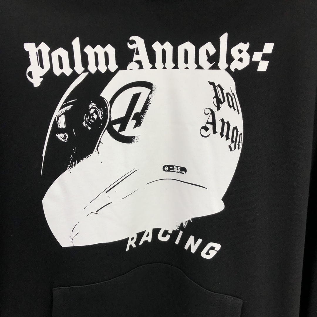 Palm Angels Racing Helmet Hoodie - FashionPlug