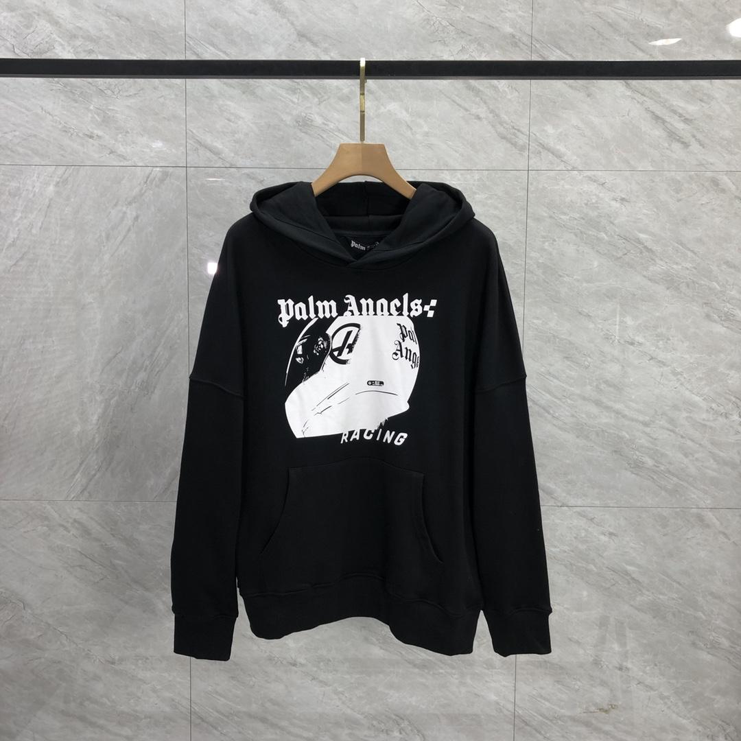 Palm Angels Racing Helmet Hoodie - FashionPlug