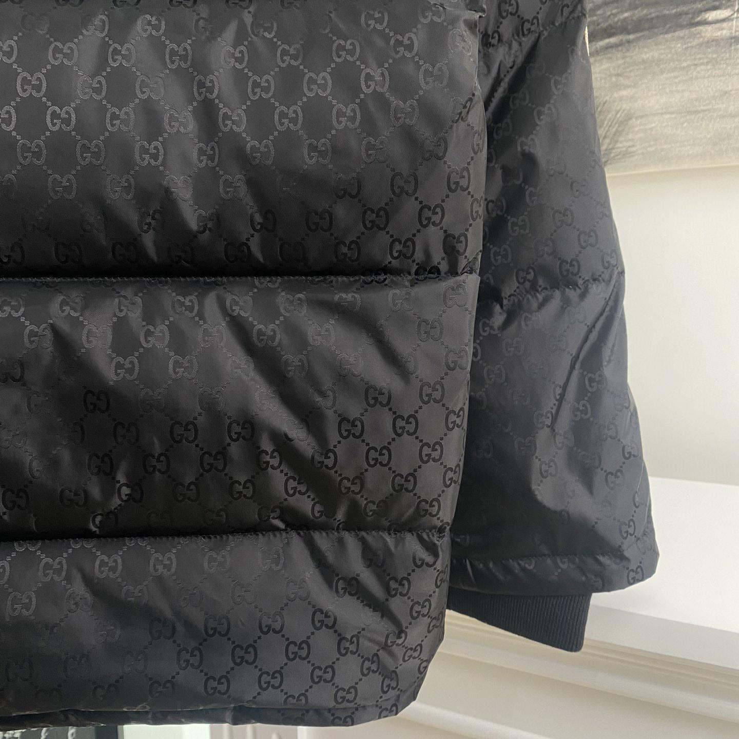 Gucci GG Nylon Jacquard Jacket With Web - FashionPlug