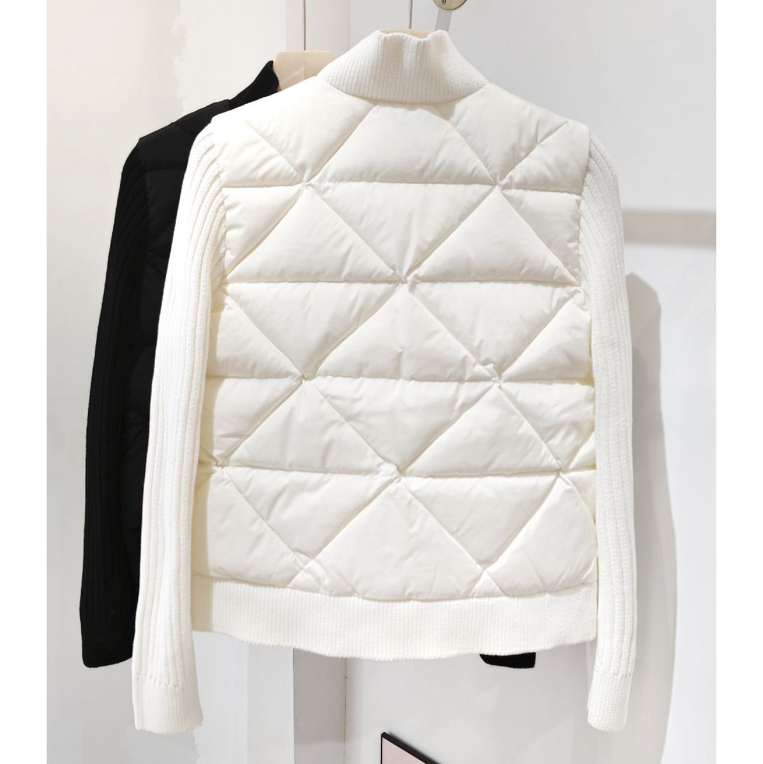 Prada Quilted Re-Nylon And Cashmere Jacket - FashionPlug