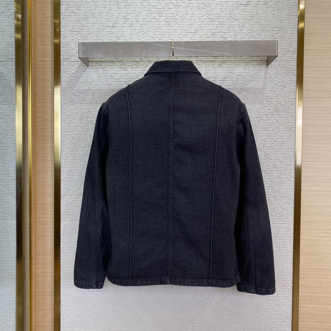 Loewe Button-Up Workwear Denim Jacket - FashionPlug