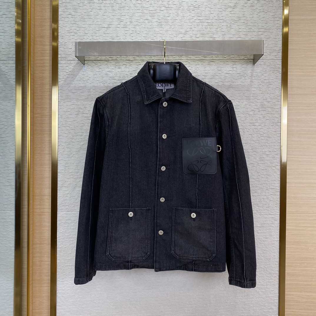 Loewe Button-Up Workwear Denim Jacket - FashionPlug