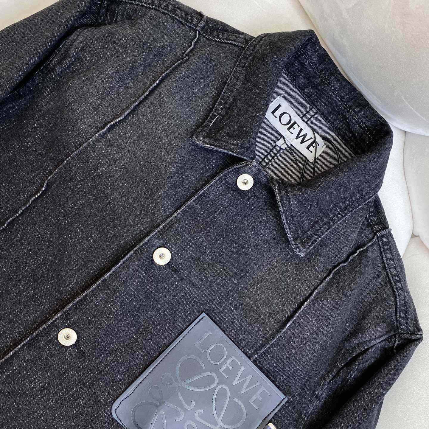 Loewe Button-Up Workwear Denim Jacket - FashionPlug