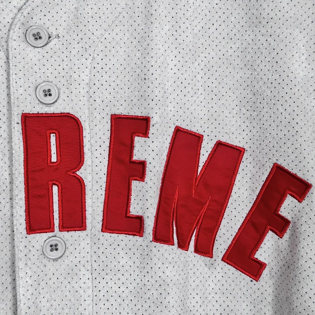 Supreme Ultrasuede Mesh Baseball Jersey - FashionPlug