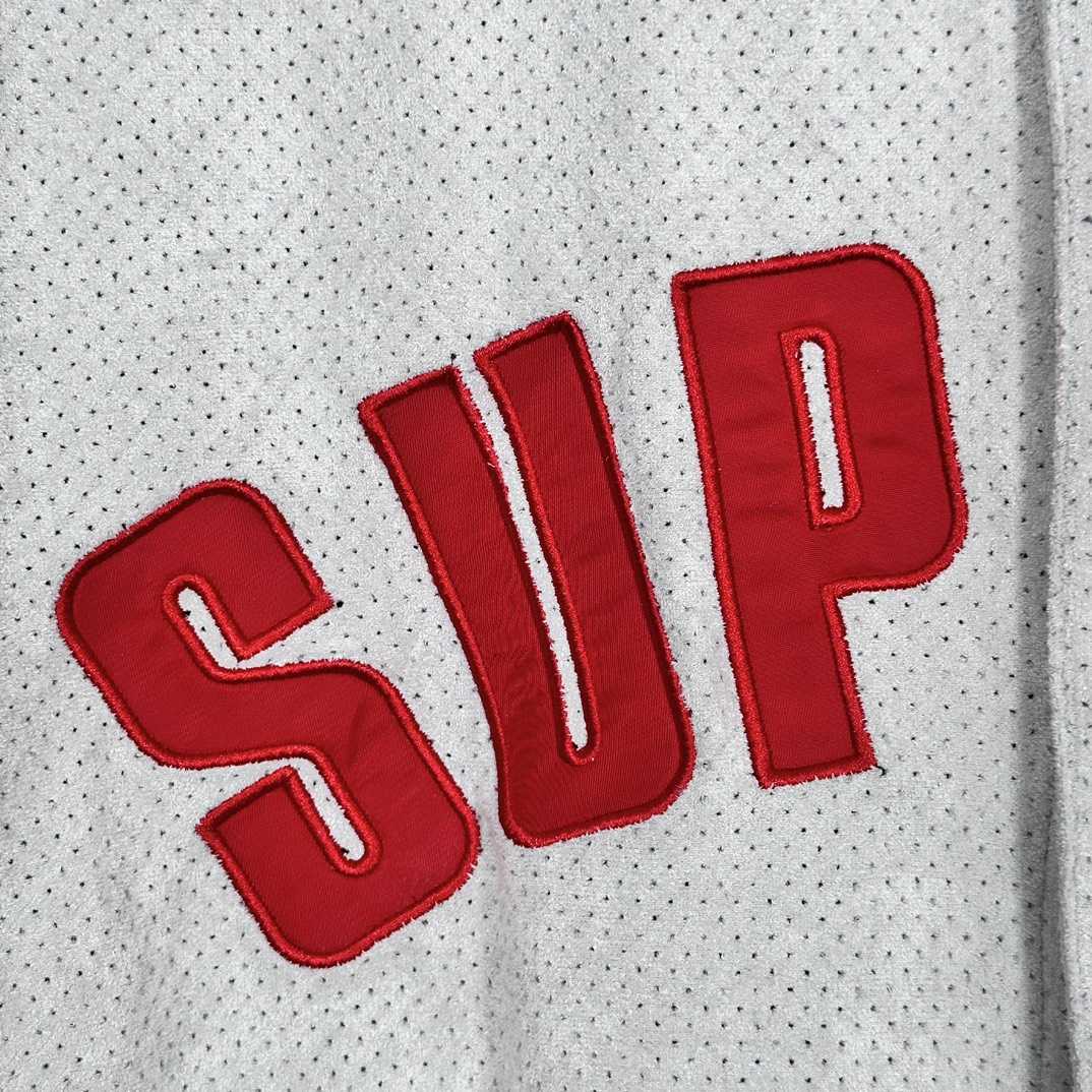 Supreme Ultrasuede Mesh Baseball Jersey - FashionPlug