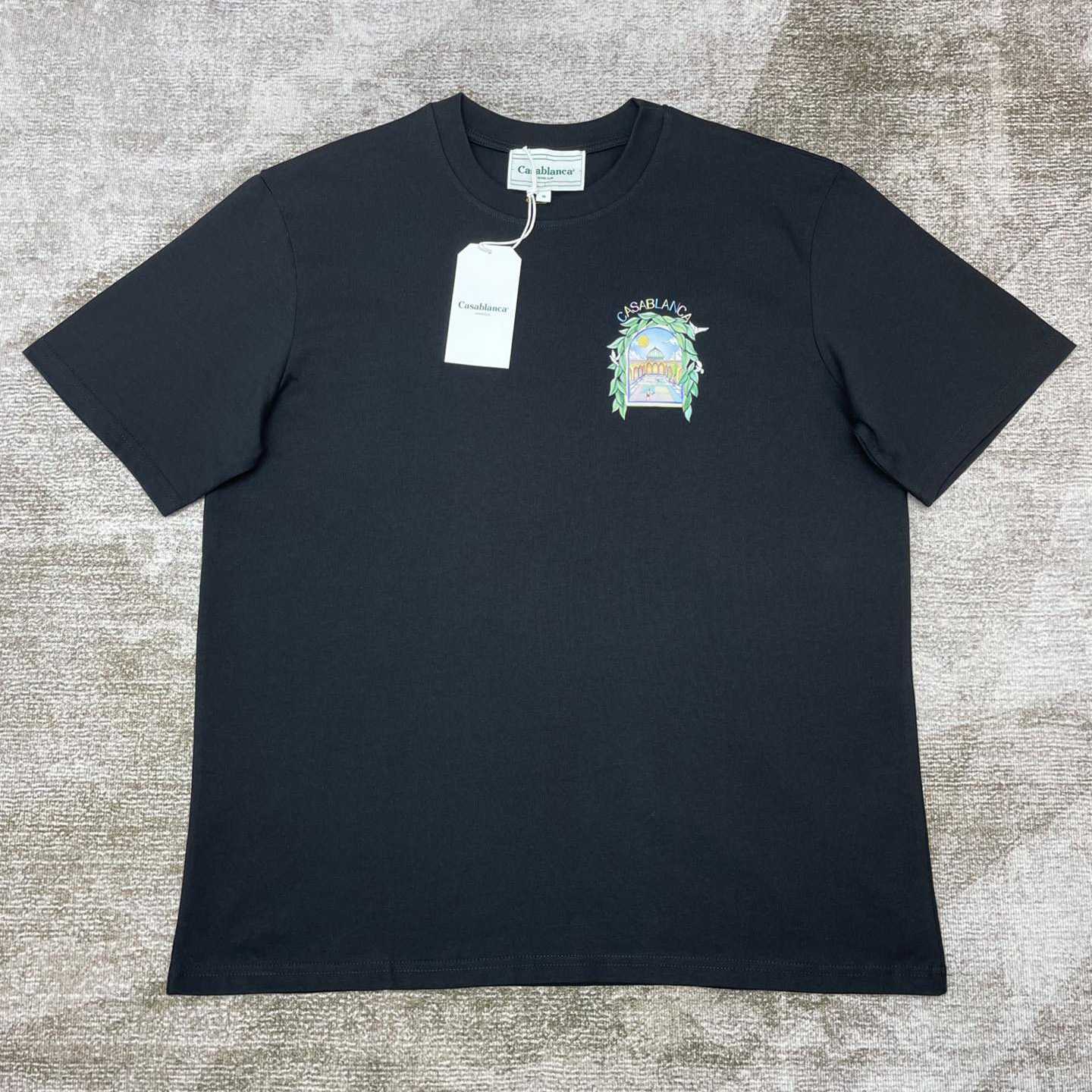 Casablanca  Black 'Casablanca Avenida' T-Shirt   C890 - FashionPlug