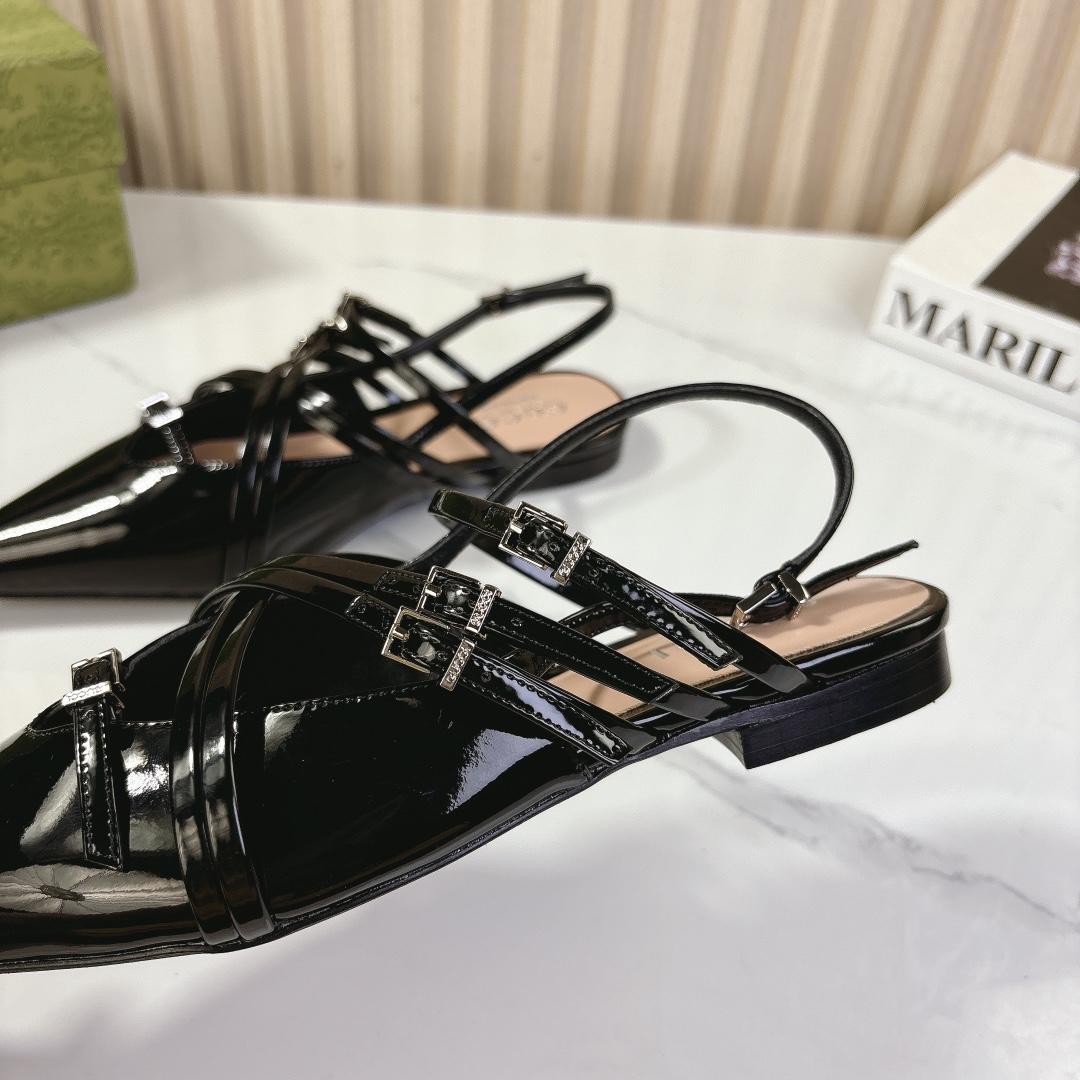 Gucci Women's Strappy Ballet Flat - FashionPlug