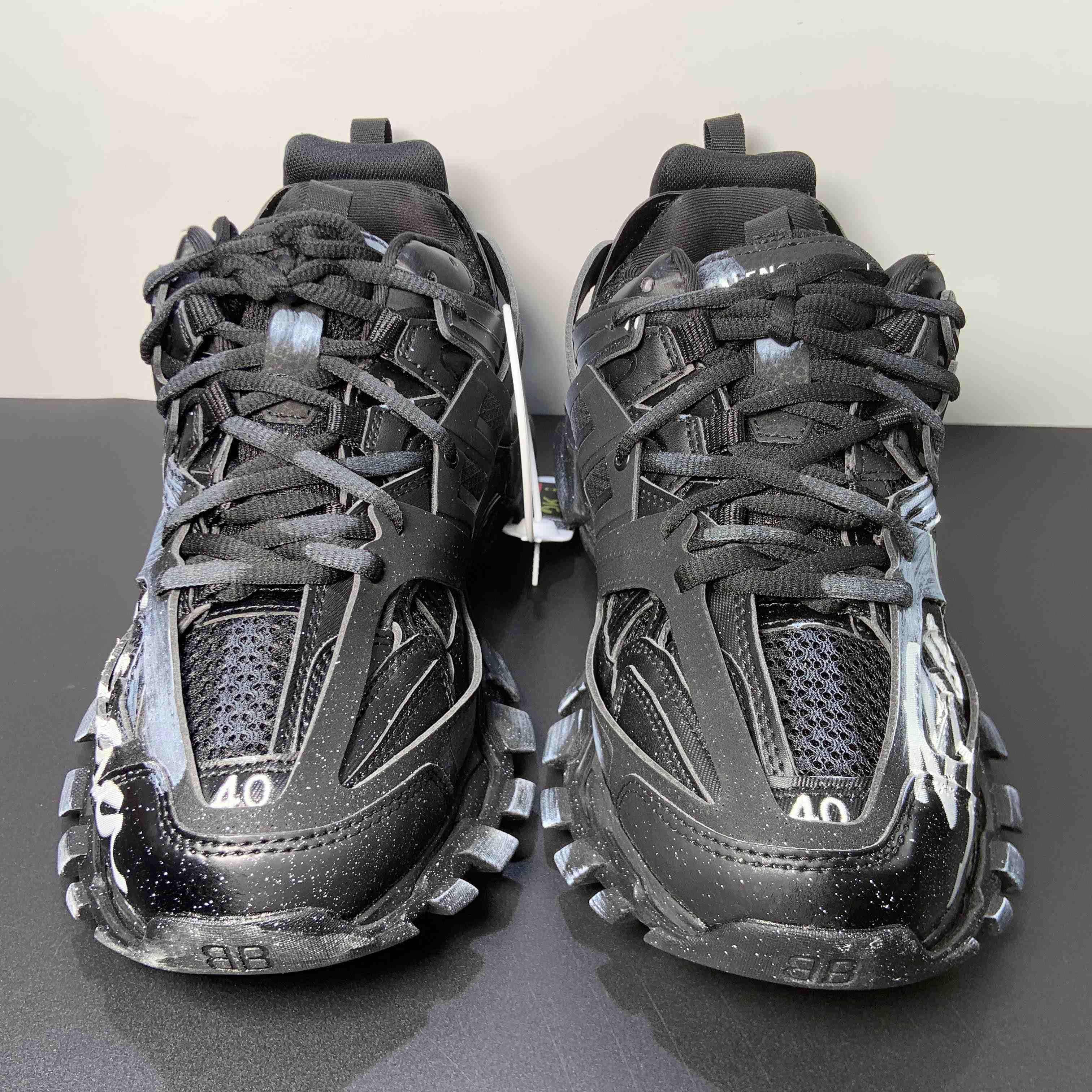 Balenciaga Track Signature Sneaker in black - FashionPlug