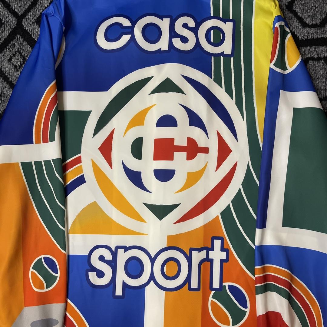 Casablanca Casa Sport Print Silk Button-Up Shirt - FashionPlug