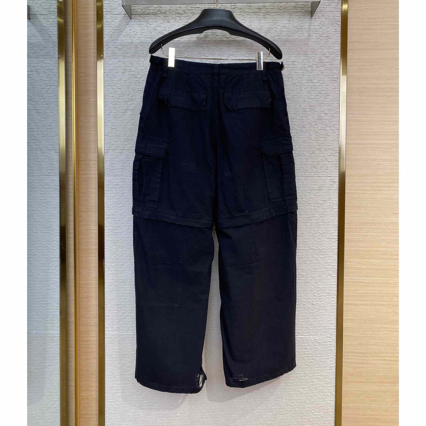 Balenciaga Large Cargo Pants In Black - FashionPlug