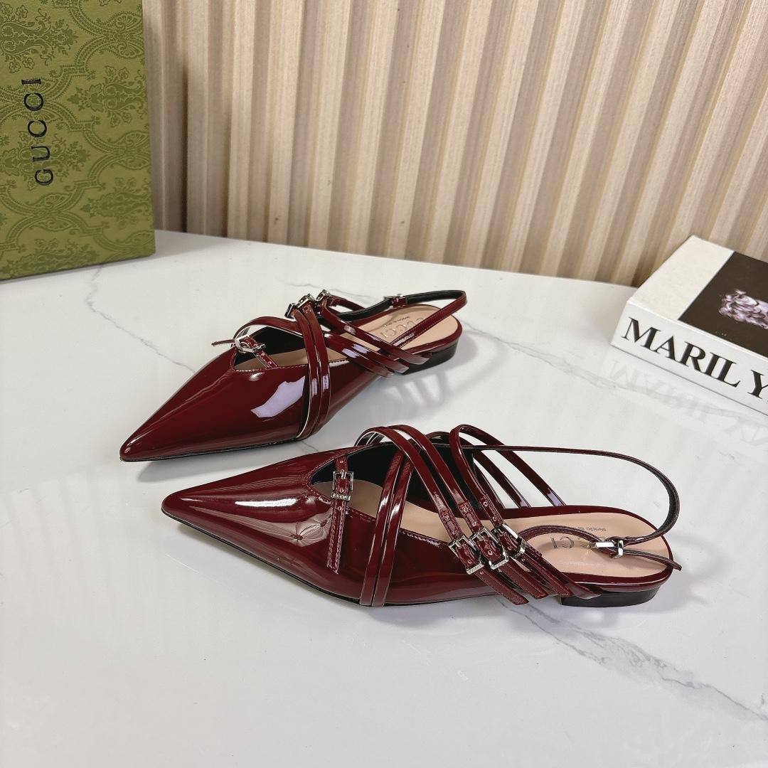 Gucci Women's Strappy Ballet Flat - FashionPlug