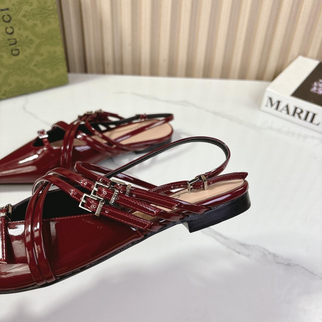 Gucci Women's Strappy Ballet Flat - FashionPlug