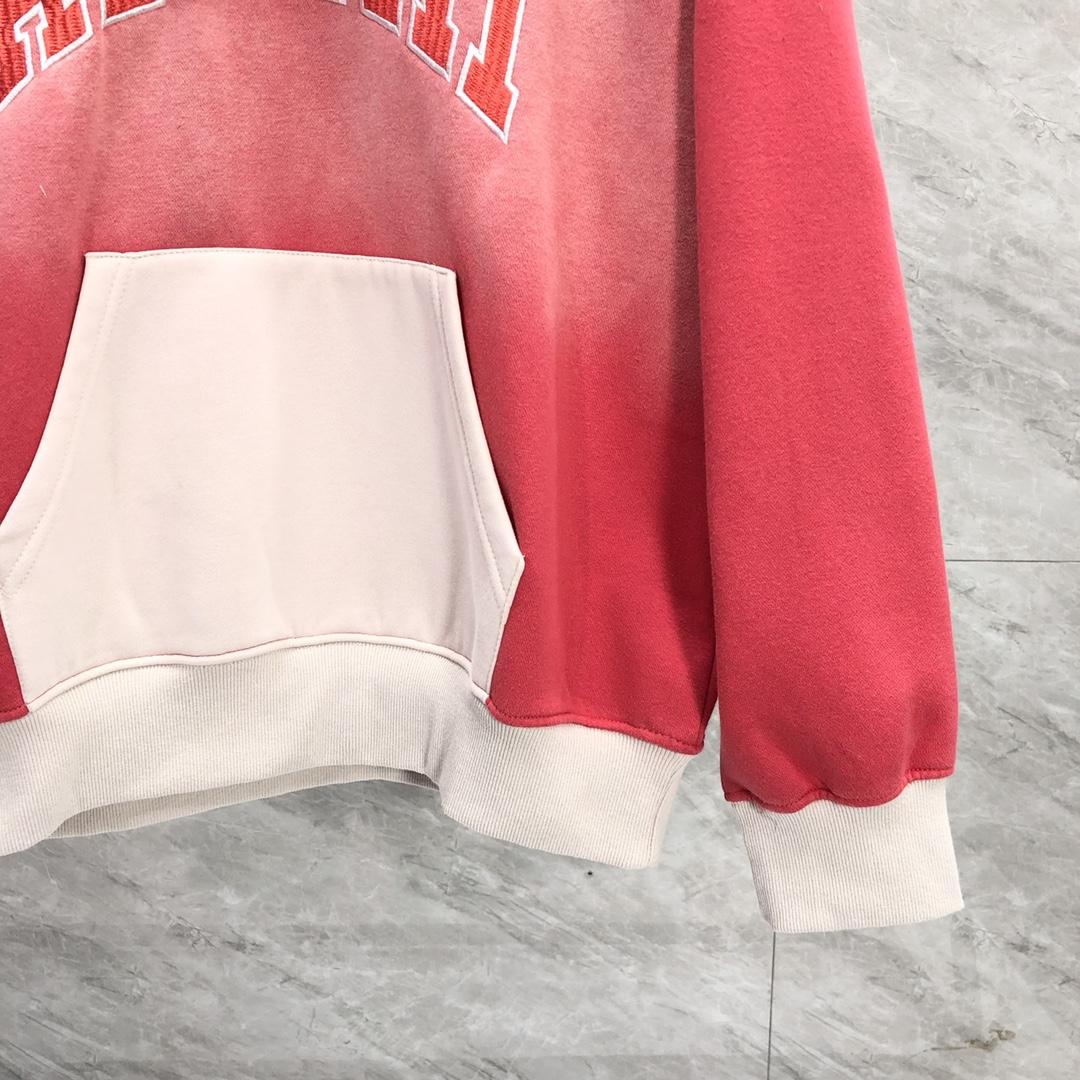 Amiri  Red 'Amiri' Vintage Oversized Hoodie - FashionPlug