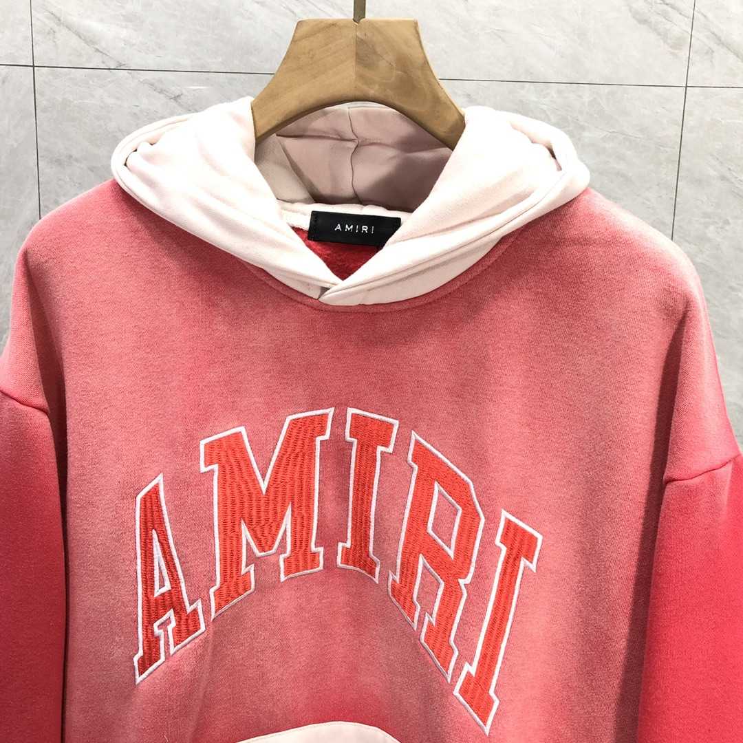Amiri  Red 'Amiri' Vintage Oversized Hoodie - FashionPlug