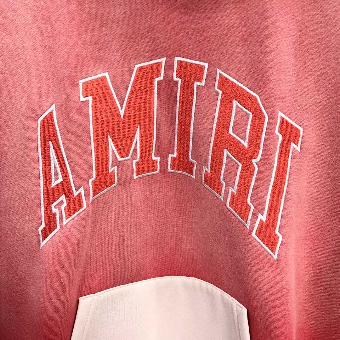 Amiri  Red 'Amiri' Vintage Oversized Hoodie - FashionPlug