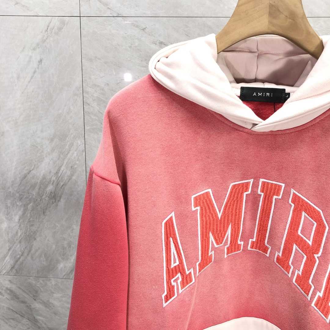 Amiri  Red 'Amiri' Vintage Oversized Hoodie - FashionPlug