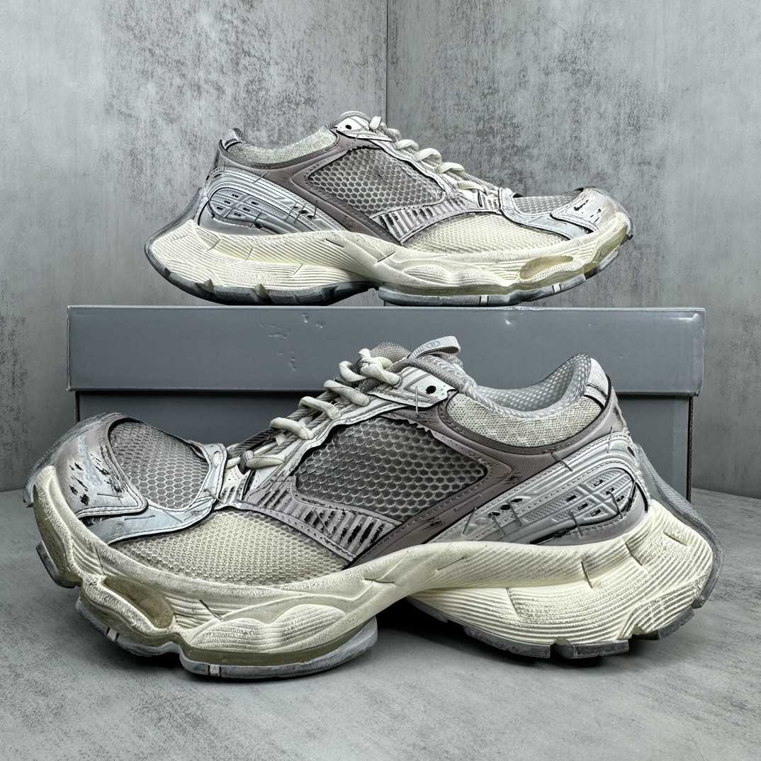 Balenciaga Stapler Sneaker In Beige/grey  - FashionPlug