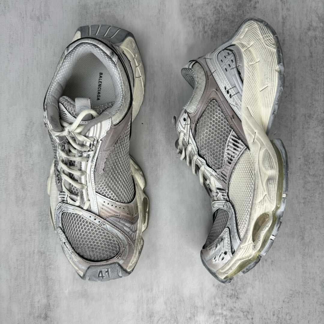 Balenciaga Stapler Sneaker In Beige/grey  - FashionPlug