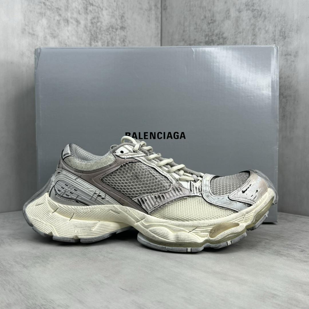Balenciaga Stapler Sneaker In Beige/grey  - FashionPlug