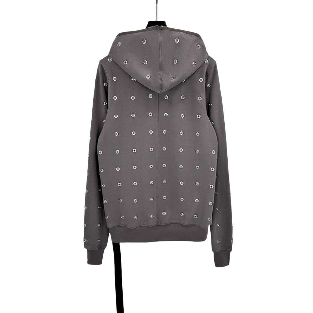 Rick Owens DRKSHDW Stud-detailing Zipped Hoodie - FashionPlug