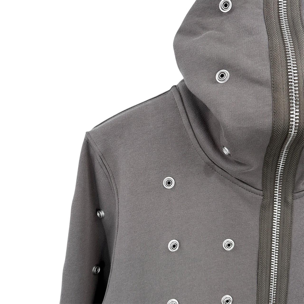 Rick Owens DRKSHDW Stud-detailing Zipped Hoodie - FashionPlug
