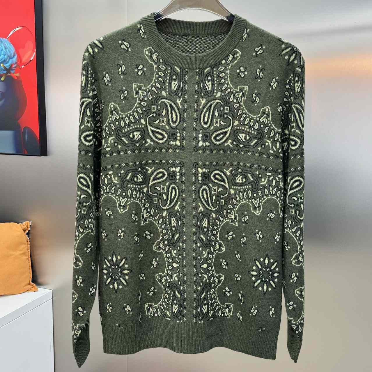 Amiri Bandana Knit Hoodie - FashionPlug