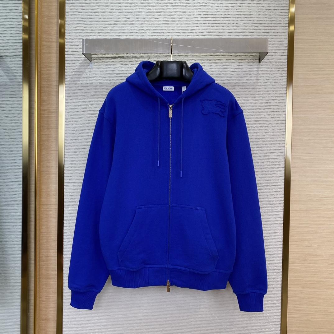 Burberry Cotton Zip Hoodie - FashionPlug