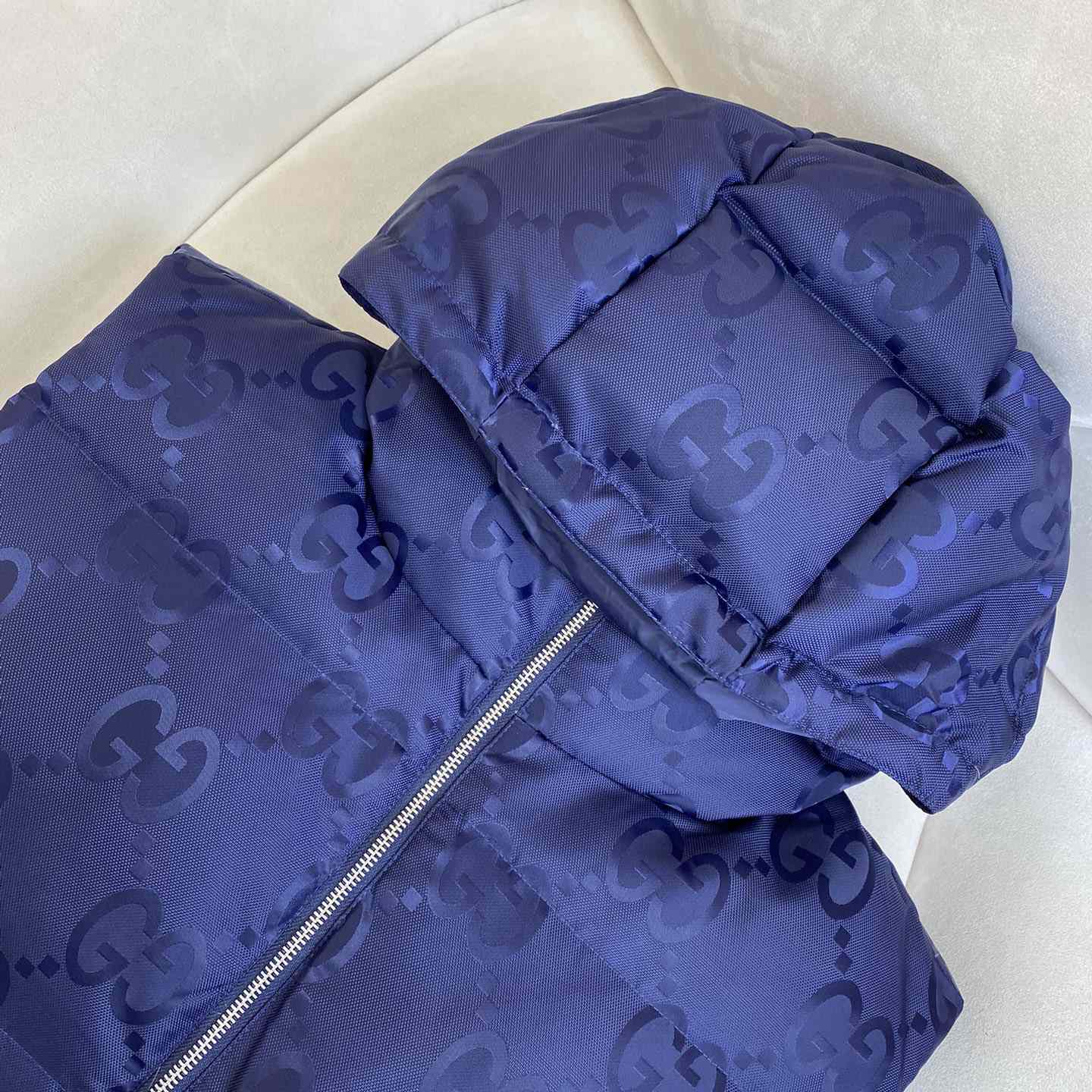 Gucci Jumbo GG Canvas Down Vest - FashionPlug