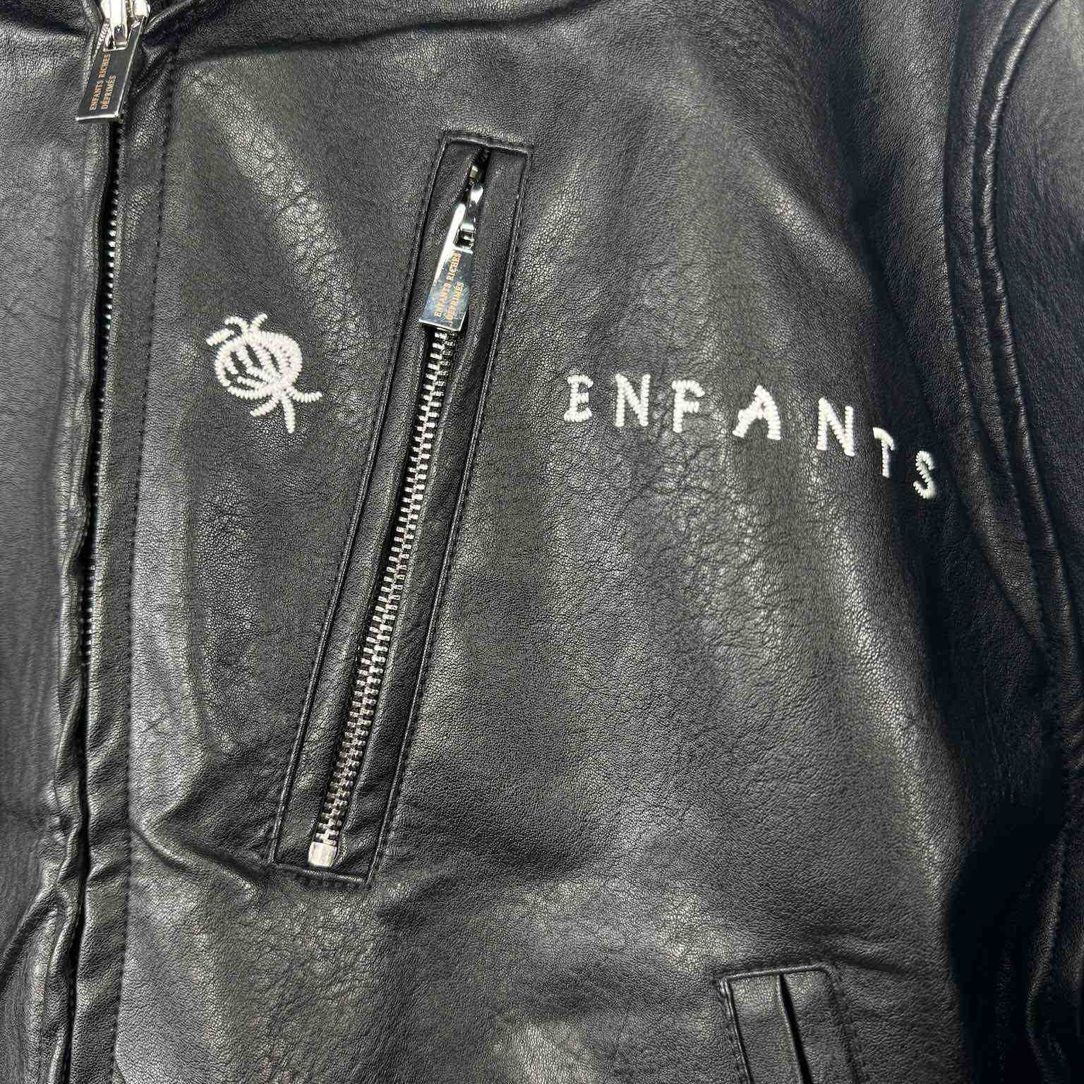 Enfants Riches Deprimes Opium Embroidered Leather Jacket - FashionPlug