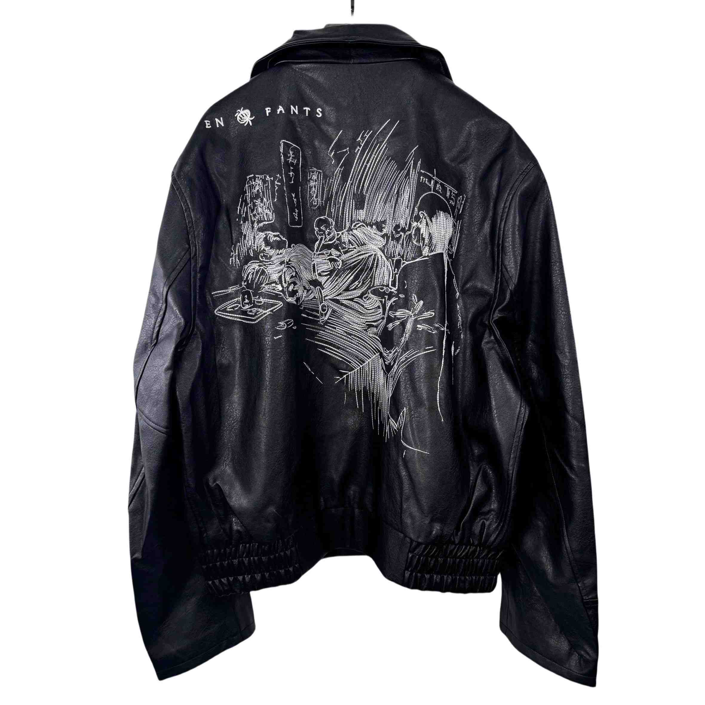 Enfants Riches Deprimes Opium Embroidered Leather Jacket - FashionPlug