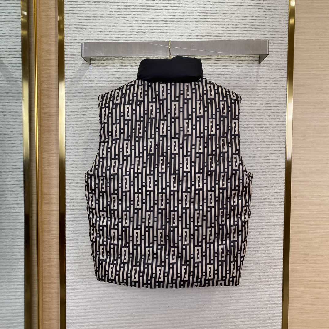 Fendi FF Stripe Reversible Padded Gilet - FashionPlug