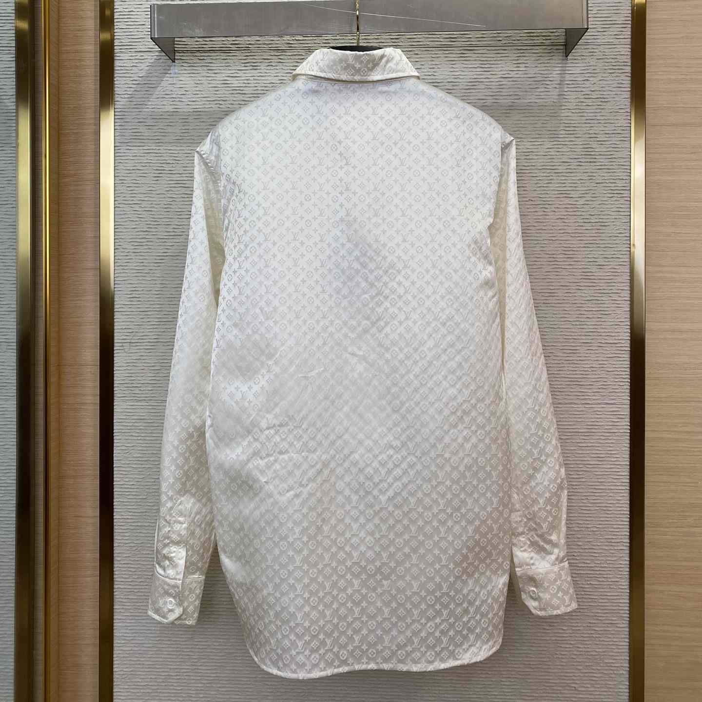 Louis Vuitton Monogram Long-Sleeved Silk Shirt - FashionPlug