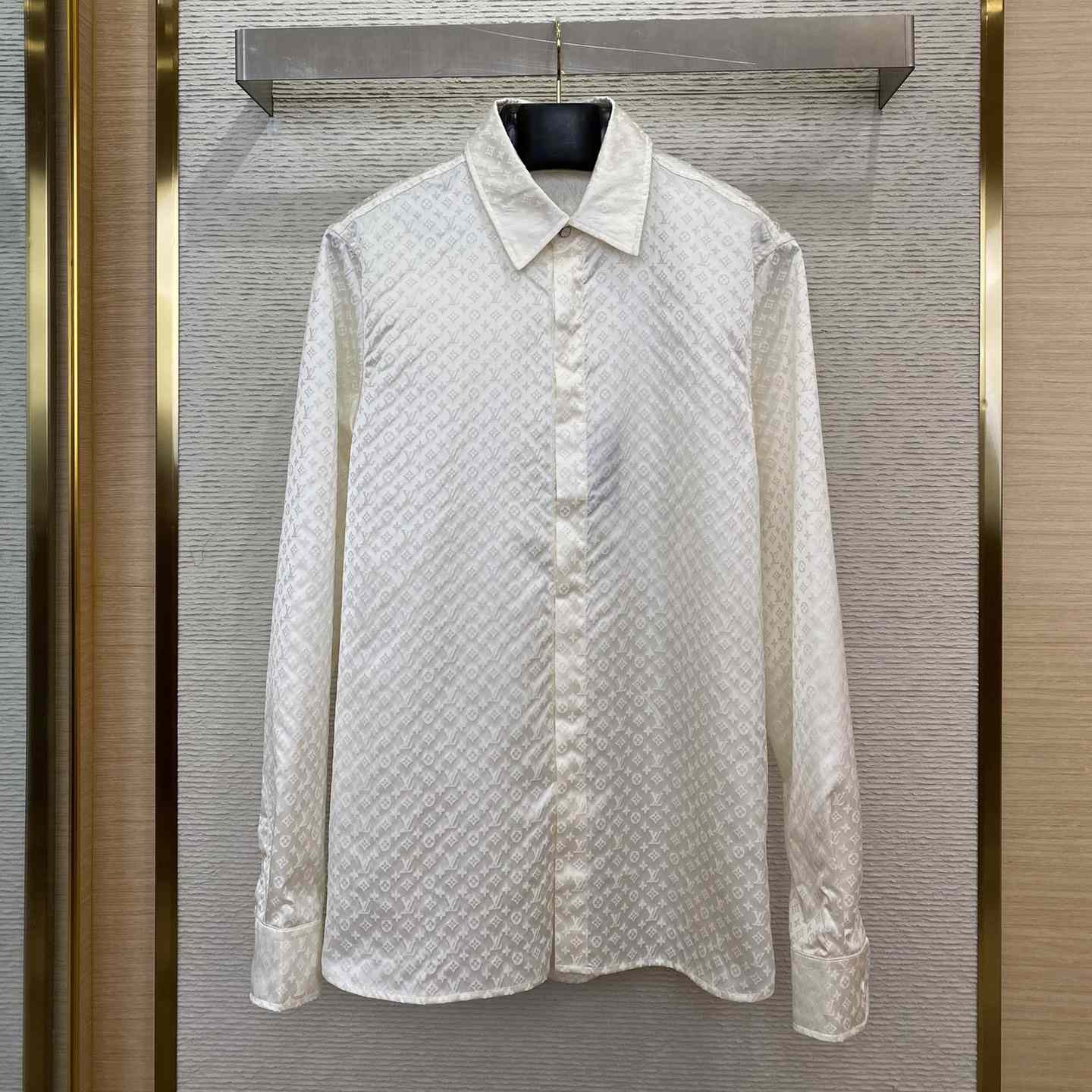 Louis Vuitton Monogram Long-Sleeved Silk Shirt - FashionPlug