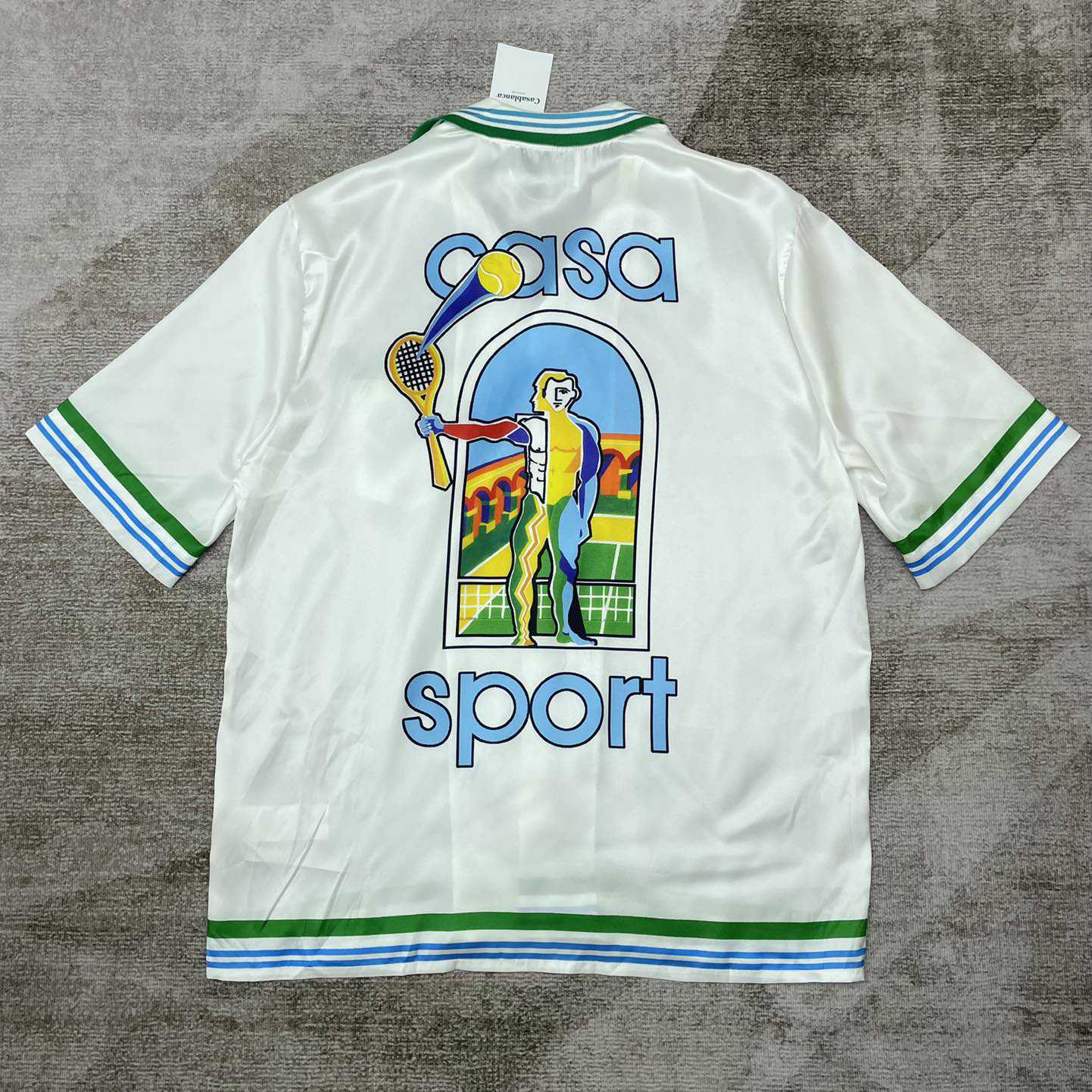 Casablanca Le Jeu Colore Graphic Printed Short-Sleeved Shirt   CA3476 - FashionPlug