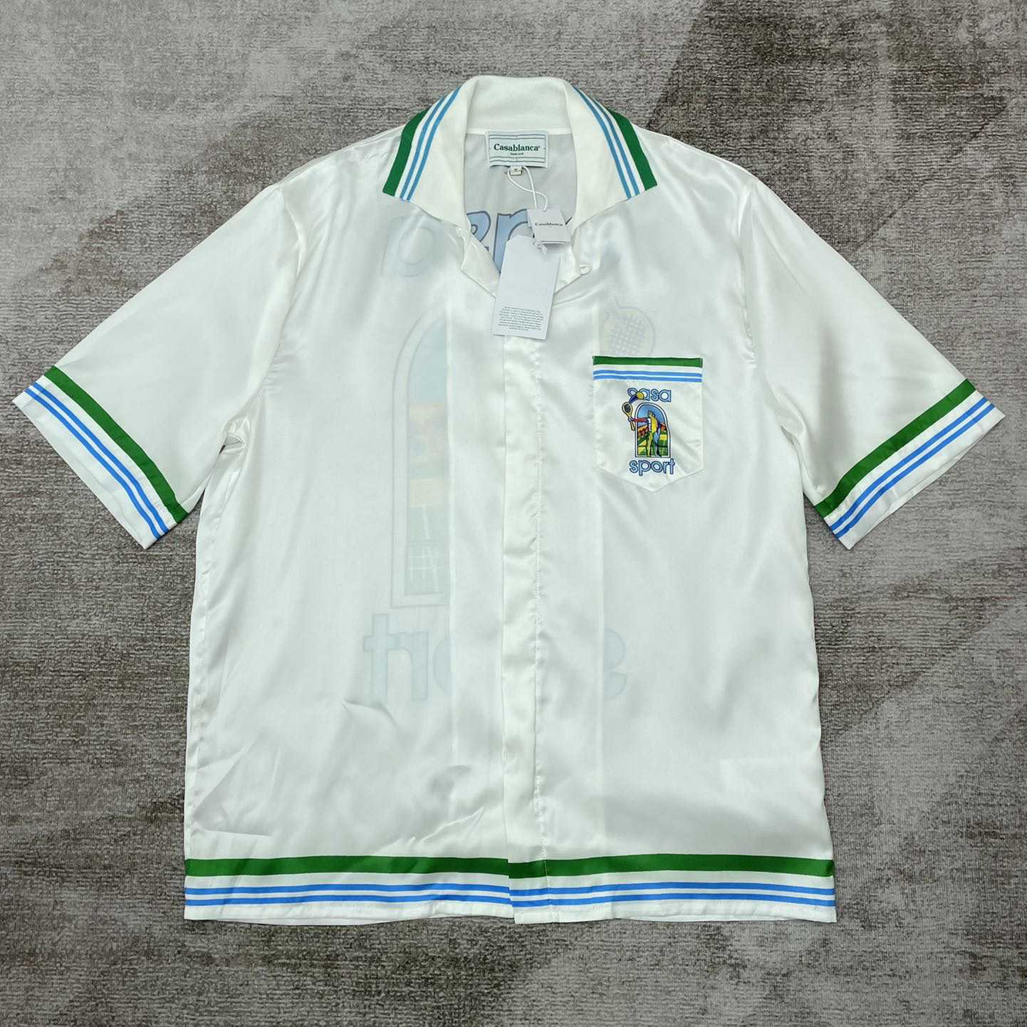 Casablanca Le Jeu Colore Graphic Printed Short-Sleeved Shirt   CA3476 - FashionPlug