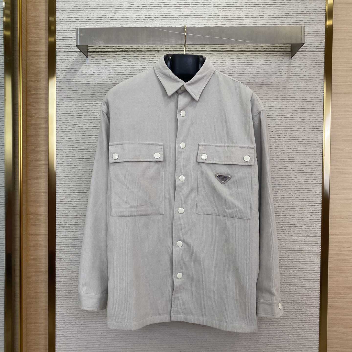 Prada Pinwale Corduroy Shirt - FashionPlug