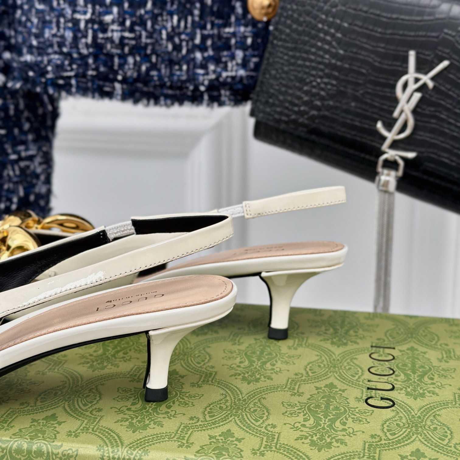 Gucci Women's Slingback With Marina Chain  - FashionPlug