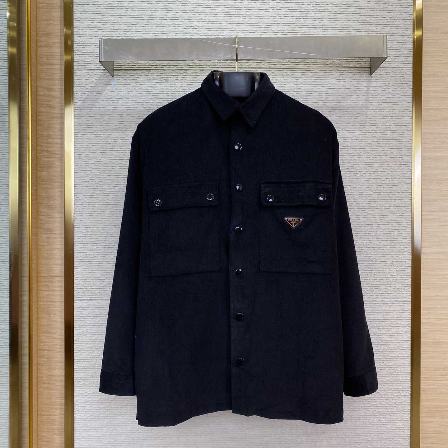 Prada Pinwale Corduroy Shirt - FashionPlug