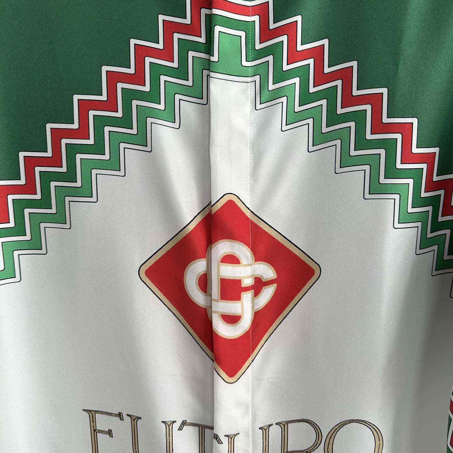 Casablanca Futuro Optimisto Print Shir - FashionPlug