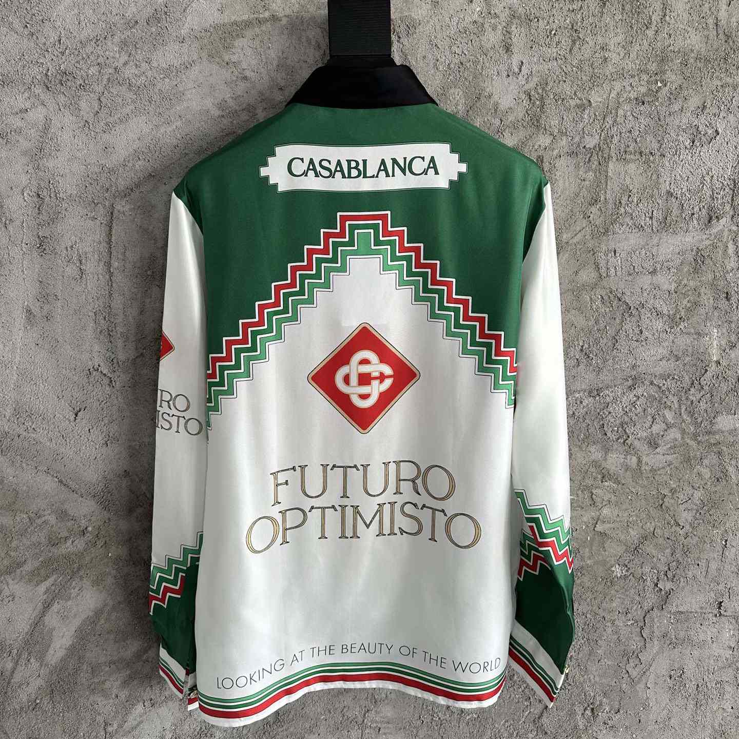 Casablanca Futuro Optimisto Print Shir - FashionPlug