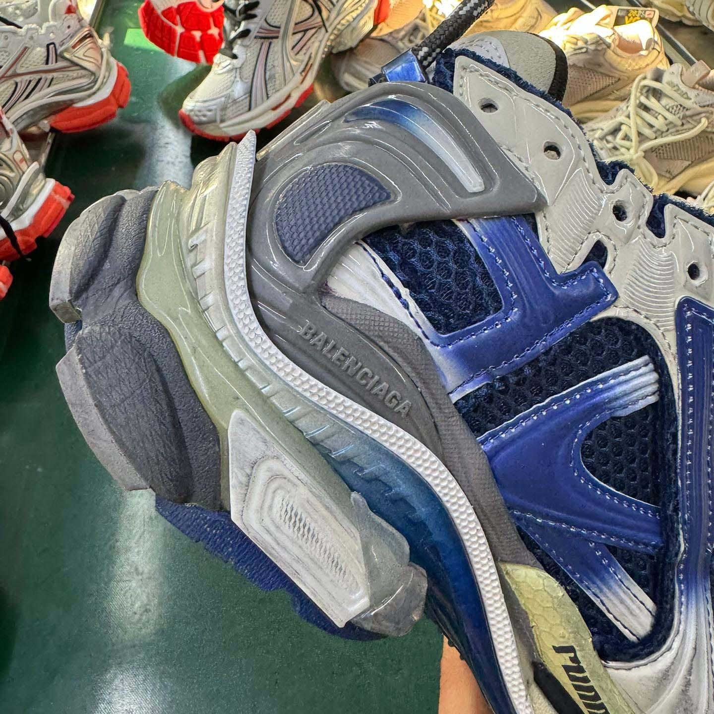 Balenciaga Runner Gradient Sneaker In Beige/navy/grey - FashionPlug