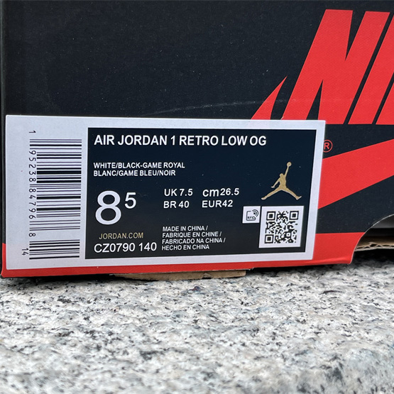 Air Jordan 1 Low OG “Game Royal” Sneaker   CZ0790-140  - FashionPlug