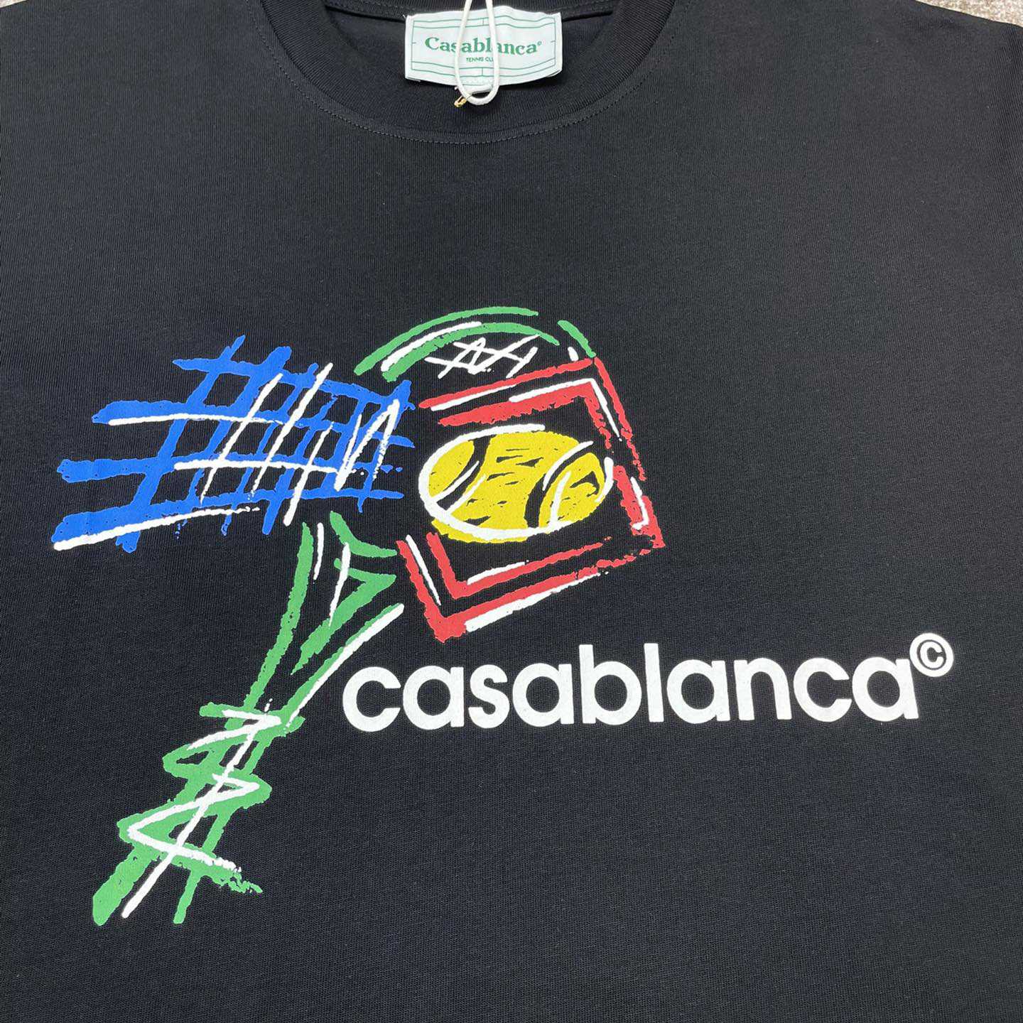 Casablanca Croquis De Tennis Screen Printed T-shirt   C899 - FashionPlug