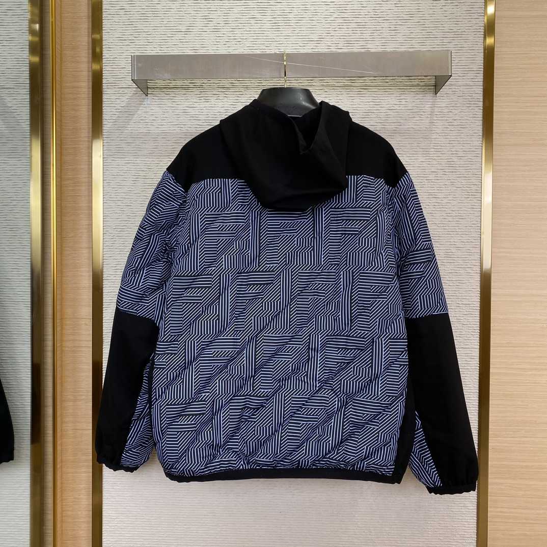 Fendi Shadow-print Panelled Down Jacket - FashionPlug